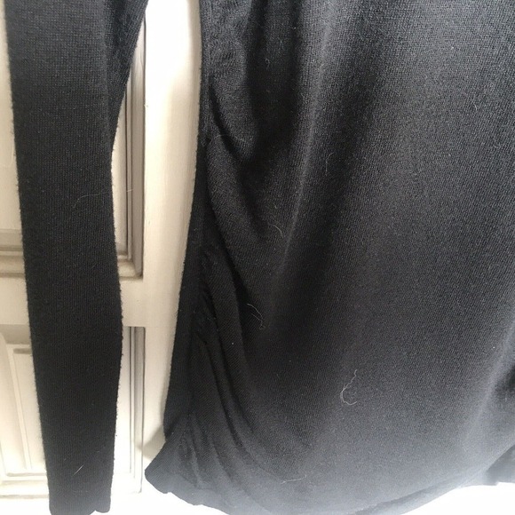 Ann Taylor Sweater SzS Lt Weight Ruched Sides Long Sleeves Tunic Length Used - Picture 3 of 11